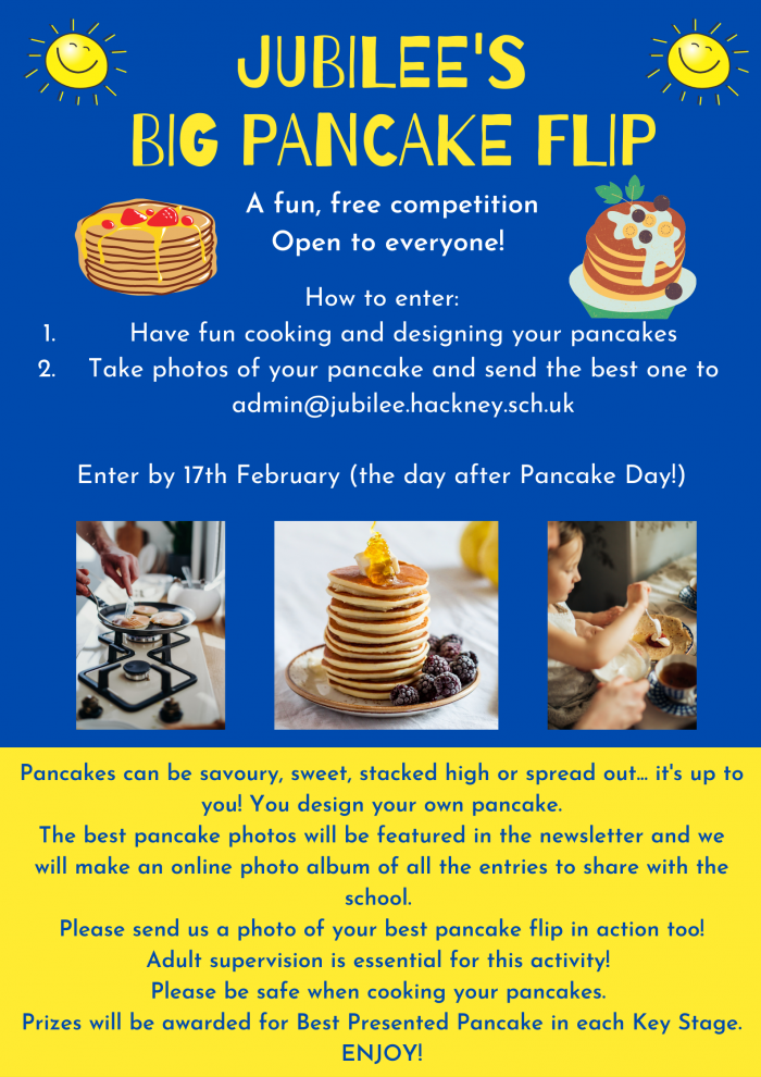 Join in our Pancake Competition! Jubilee Primary School