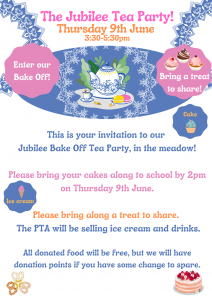 Jubilee Tea Party and Bake Off: Meadow and front of school